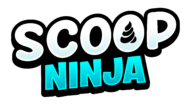 Scoop Ninja logo in blue and white text